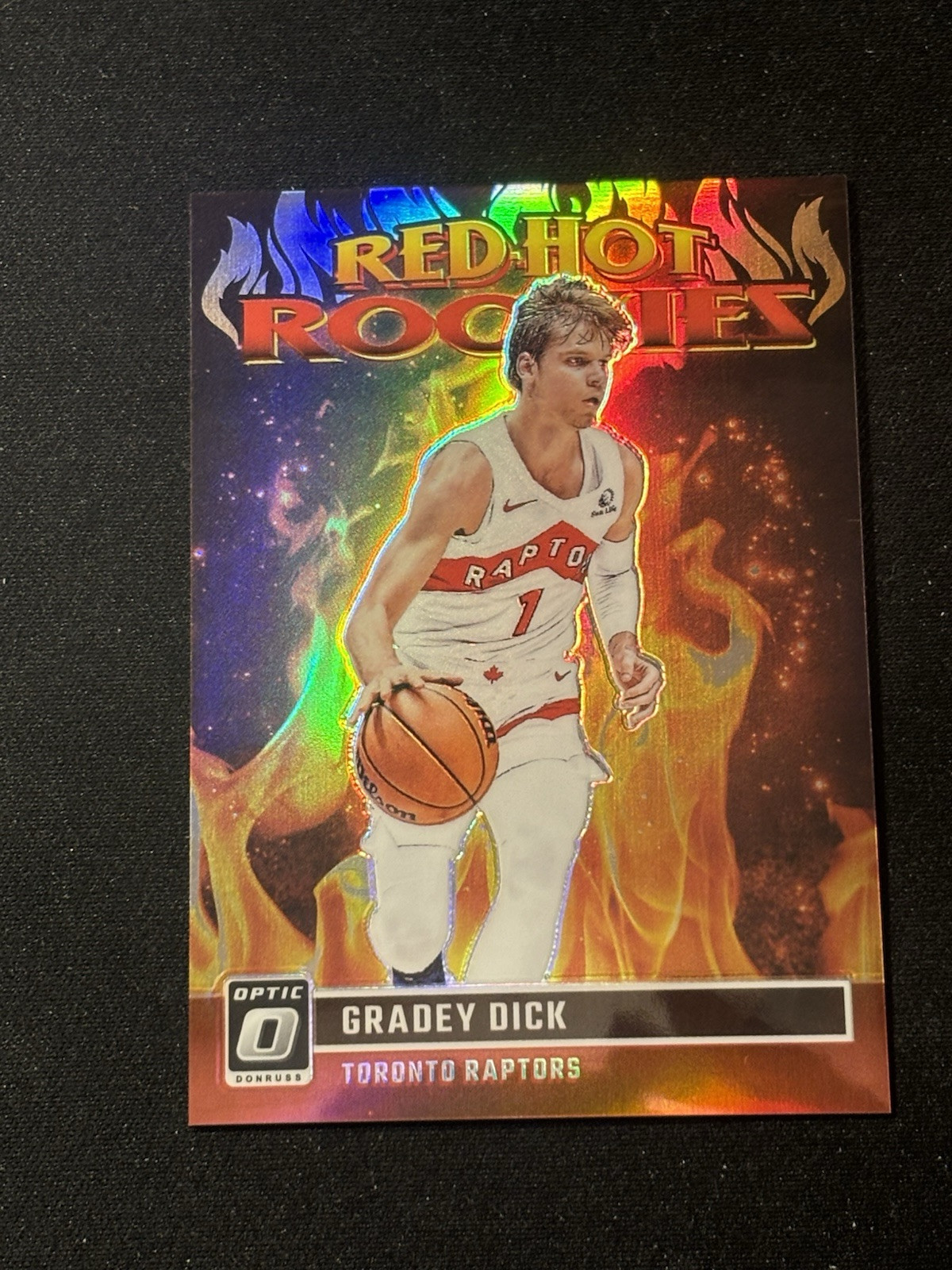 2023-24 Panini Optic #13 Gradey Dick Red Hot Rookies Red Prizm Rookie #/99