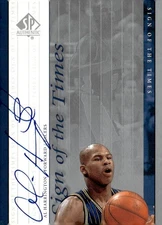 AL HARRINGTON 1999-00 SP AUTHENTIC SIGN OF THE TIMES AUTO PACERS 