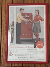 Framed 1955 Coca‑Cola Magazine Ad – “Almost Everyone Appreciates the Best”