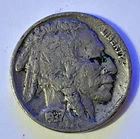 1937 Buffalo Nickel Poor Circulated Condition U.S. 5c Coin - 10
