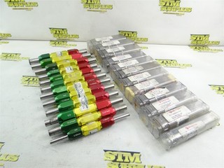 12 ASSORTED VERMONT GO NO GO PLUG GAGES 6.80 MM/7.30 MM TO 17.00 MM/17.40 MM