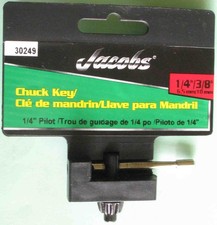 Jacobs 1/4" 3/8" Chuck Key 1/4" Pilot 30249 987