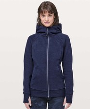 Lululemon Scuba Hoodie Light Cotton Fleece Heathered Hero Blue