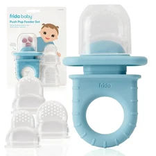 Frida Baby Push Pop Feeder, Baby Fruit Food Feeders, Safely Introduce New Foods,