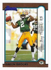 1999 Bowman Rookie Aaron Brooks Green Bay Packers Football Card #199 RC. rookie card picture
