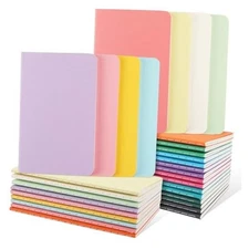 Mini Notebooks Bulk, 3.5" x 5.5", 16 Color, 60 Pages Blank 32PCS Plain/Blank