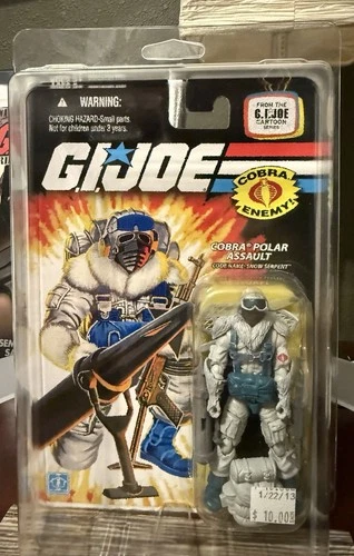 GI Joe 2008 Cobra 🐍 Snow Serpent with MOC Masters Case MOC