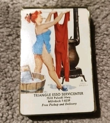 Vintage 50s Duane Bryers Hilda Pin-up Esso Service Center BRIDGE CARDS