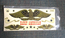 Clean New Vintage Gold Early American Eagle Decals Impko