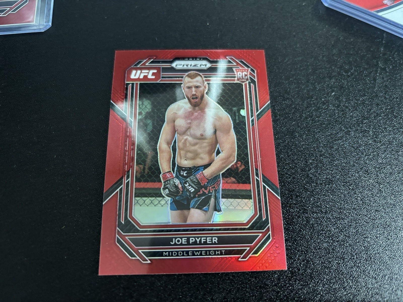 2023 Panini Prizm UFC - Joe Pyfer #159 Red Prizm /199 (RC)