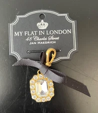 Brighton My Flat In London MFIL Purse Charm Clip RHINESTONE Trust Fund Baby NEW