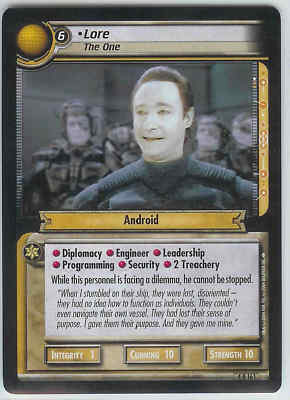 Star Trek CCG Necessary Evil 4R161 Lore, The One