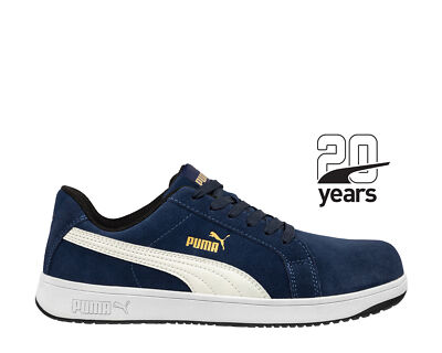 PUMA Sicherheitsschuhe ICONIC SUEDE NAVY LOW S1P 640020