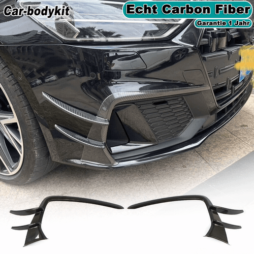 Carbon Front Stoßstangen Canard Splitter Flap Flossen Passt für Audi A7 Sline S7 - Bild 1 von 11
