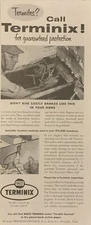 1954 Terminix Termites Pest Control PRINT AD EL Bruce Co Memphis TN VTG 1950s