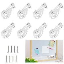 60 Pack Glass Window Clips Clear Retainers Glass Door Bracket for Mirrors