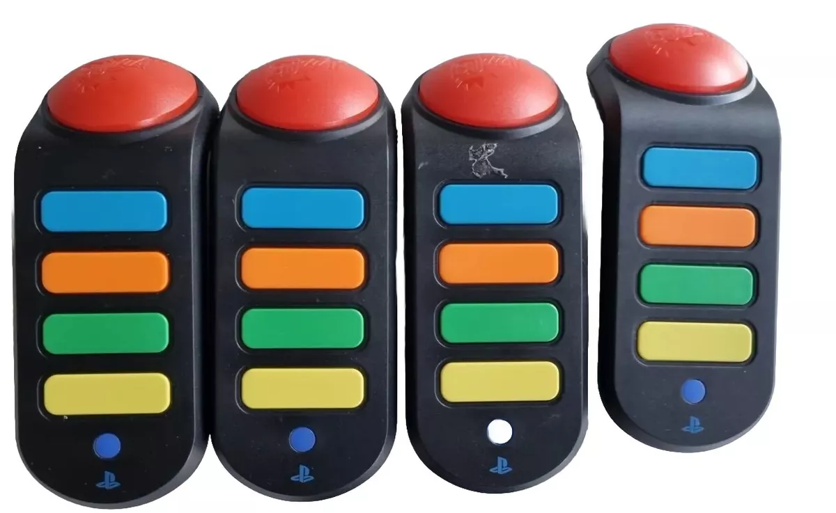 4 X Official Wireless Buzz Pads Controllers Buzzers For Sony PS2