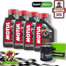 KIT TAGLIANDO MOTUL 7100 10W50 + FILTRO OLIO ORIGINALE Kawasaki  W 800 2011 2012