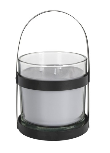 Glas-Windlicht Duftwachs Metallhalter schwarz Kerzenhalter Kerzenständer Deko - Bild 7 von 10