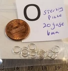 Vtg Sturdy Silver Plate Split O Jump Ring Round Jewelry repair craft Necklac 403