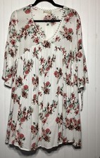 Altar'd State Dress Womens Medium Floral Print Boho Bell Sleeve Mini
