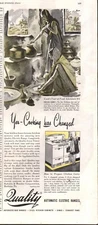 1948 Vintage ad Quality automatic electric ranges appliance art   06/28/24
