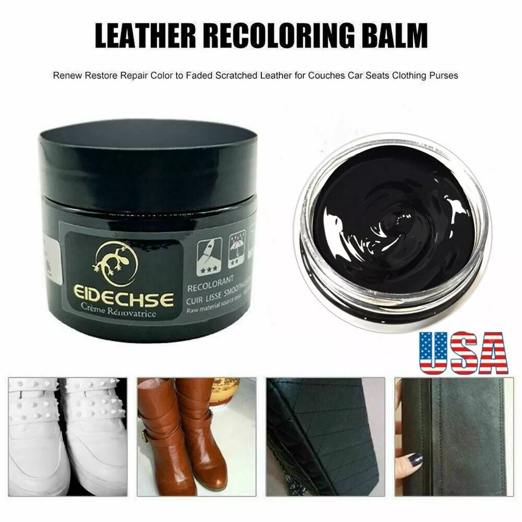 50ml Black Leather Care Paint Leather Repair Paste Shoe Cream for Sofa Car  Seat Scratch Crack Restoration Leather Coloring Paint