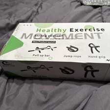 Benificer 3 Pack Home Fitness Pull Up Bar Jump Rope Hand Grip Healthy Exercise