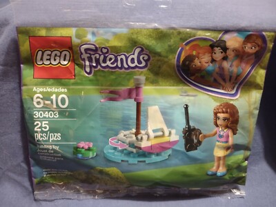 New Lego Friends Building Toy 30403 25pcs Raft Flag Flower Figure Girl Age  6-10