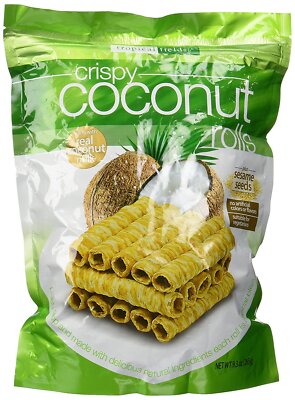 Tropical Fields Crispy Coconut Rolls 9.3oz Made with Real Coconut Milk