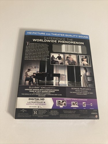 Fifty Shades Of Grey Blu-Ray + DVD Set Dakota Johnson 2015 Movie (NEW/SEALED) - Picture 2 of 12