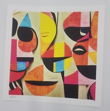 Ai Generated artwork on Psychedelic Blotter Art sheets Artificial Intelligence