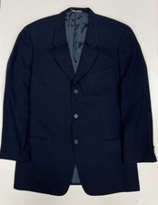 Giorgio Armani Italy Mens Vintage 3 Button 100 Wool Blazer Jacket Viscuse