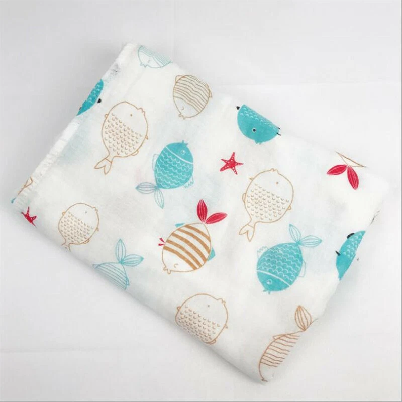 2 un./lote 4 piezas/lote Muselina Algodón Bebé Envoltura Suave Recién Nacido Gasa Infantil Foto 3 de 4