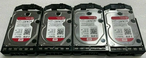 4 X Western Digital Red 2 TB, 540 RPM, 64MB Cache, 3.5" (WD20EFRX) Hard Drive