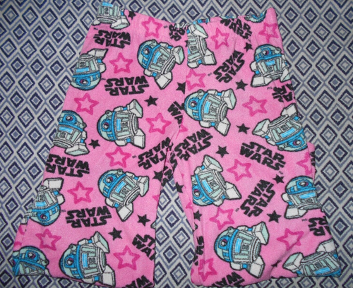 Star Wars Girls XS Pink R2-D2 Pajama Bottoms