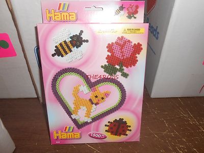 New Hama Bead Starter Kit #3328 1500 Beads and Template