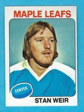 1975-76 Topps 132 Stan Weir Toronto Maple Leafs! MINT! *SET BREAK*