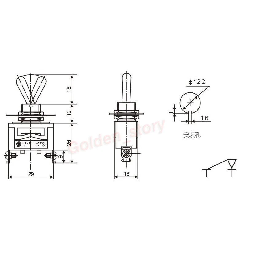 2PCS 12V Heavy Duty Toggle Flick Switch ON/OFF Car Dash Light Metal SPST 12 Volt - image 2 of 4