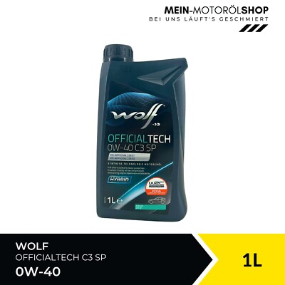 Wolf OfficialTech 0W-40 C3 SP MB 229.52 MB 229.51 Motoröl 1 Liter