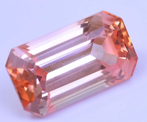 Natural imperial Topaz 16.60 Ct Emerald Stunning FLAWLESS Certified Gemstone - Picture 4 of 7