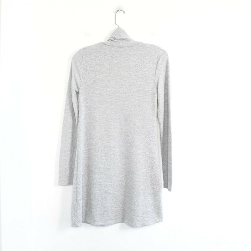 Gentle Fawn knit stretch dress longsleeve gray mock neck mini short comfy lounge - Picture 2 of 5