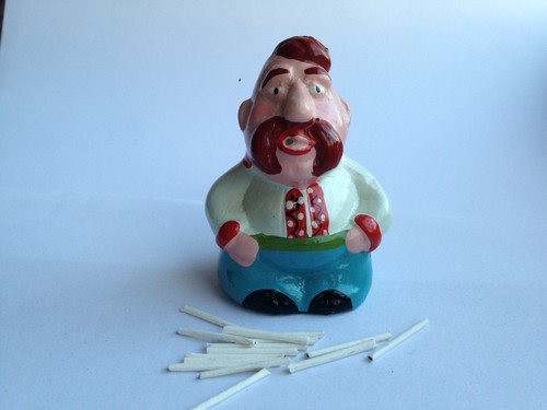 Vintage UdSSR Figur Räuchermann Kosake Fat Patsyuk mit 15 Zigaretten - Bild 4 von 8