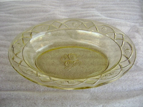 Federal Glass Amber Rosemary Oval Vegetables Fruits Serving Dish Bowl