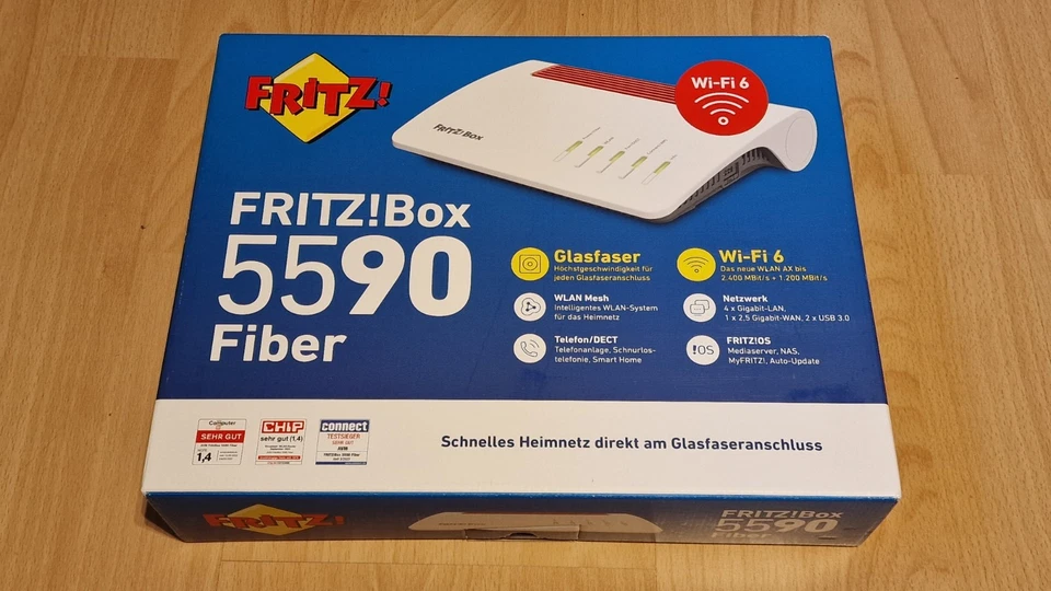 AVM FRITZ!Box 5590 Fiber Wi-Fi 6 Glasfaser-Router - 20002981