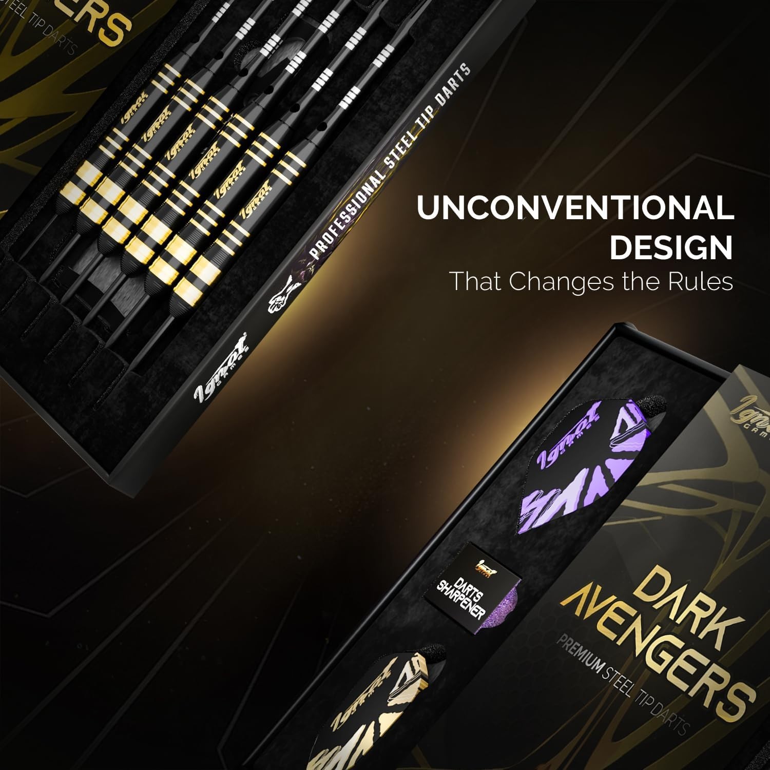 All-Level Precision Steel Tip Darts Set - 6 Brass Barrels & 16 Flights