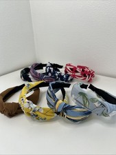 Top Knot Headbands Lot of 8 Women  s Girls Pink Blue Yellow Brown Floral