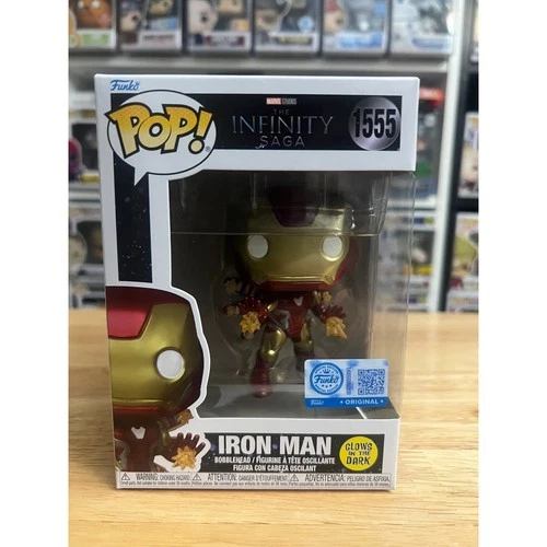 EXCLUSIVO AGOTADO BRILLO Iron Man Funko Pop #1555 Infinity Saga Marvel GITD Dark
