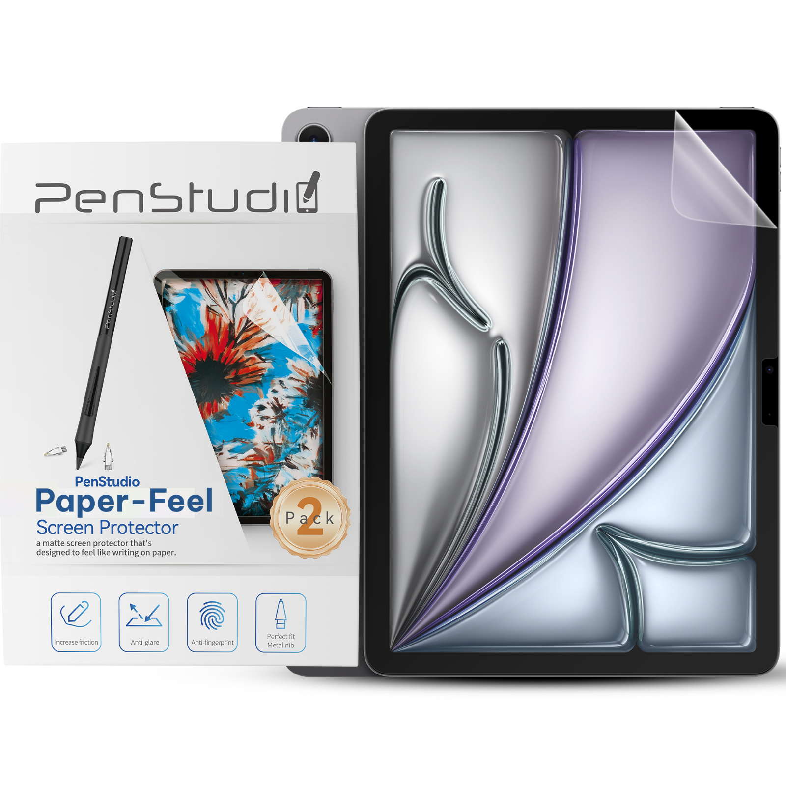 Penstudio Paper-Feel Screen Protector for iPad Air M2 11 inch | Anti-Glare