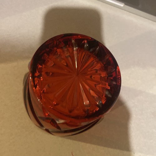 Vidrio Lowball rojo rubí Marqués Waterford cristal Brookside doble antiguo - Imagen 3 de 8